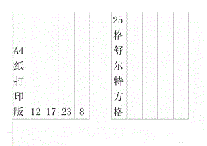 A4纸打印版25格舒尔特方格(20页).doc