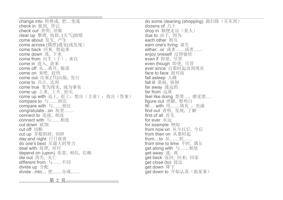 中高考英语360个习惯用语和固定搭配(6页).doc_第2页