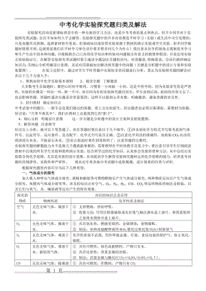 中考化学实验探究题归类及解法(16页).doc