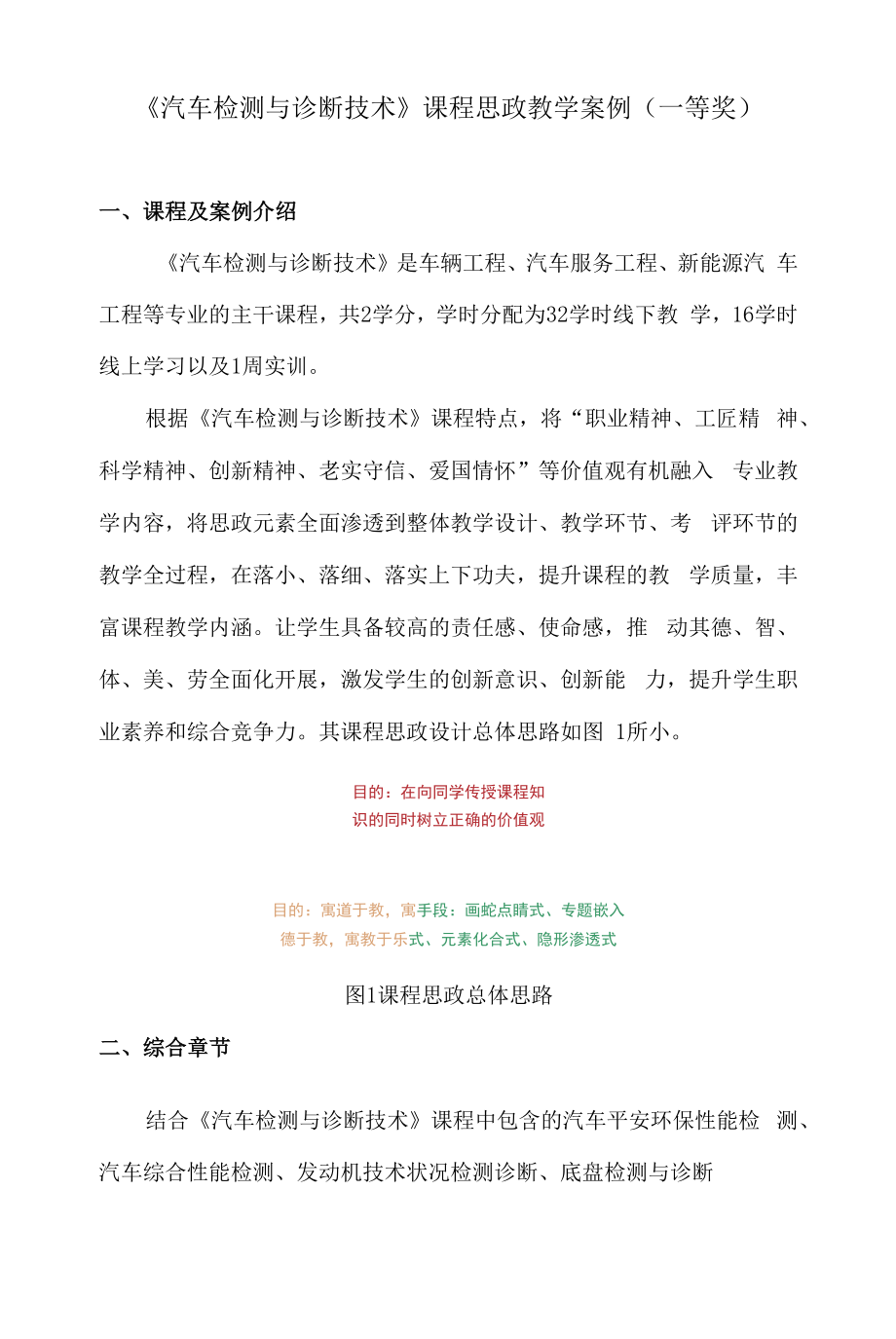 《汽车检测与诊断技术》课程思政教学案例（一等奖）.docx_第1页