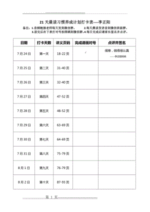 二期21天养成计划打卡表(2页).doc