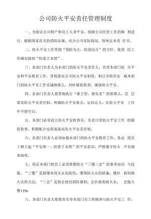 公司防火安全责任管理制度.docx