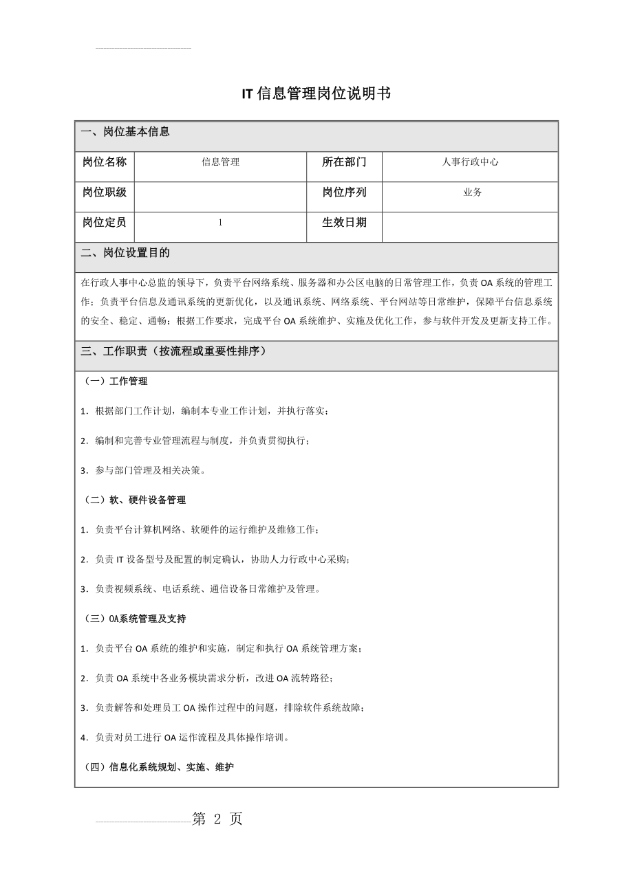 IT岗位职责(4页).doc_第2页