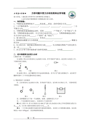 力学问题中受力分析的应用专题(4页).doc