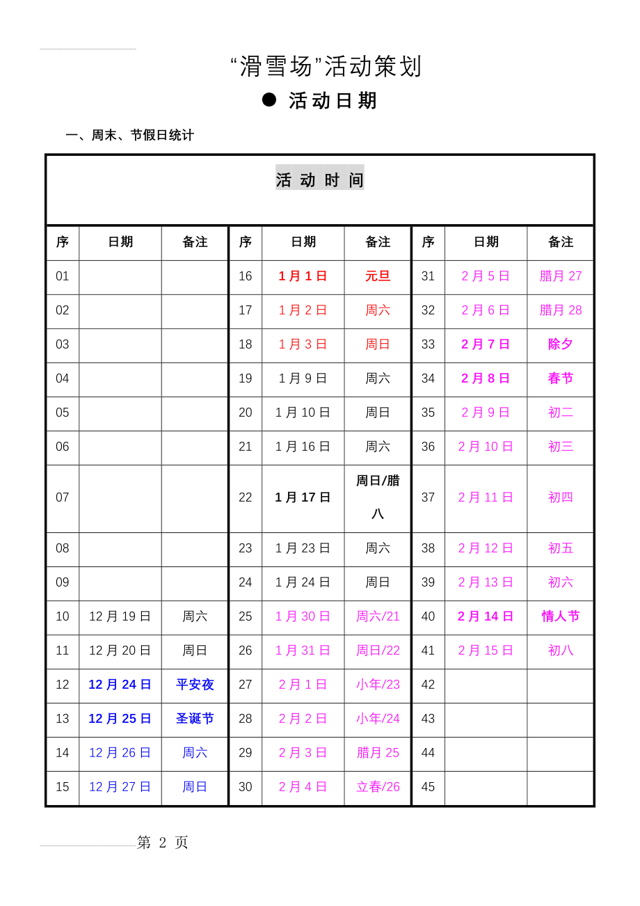 “滑雪场”活动策划(10页).doc_第2页