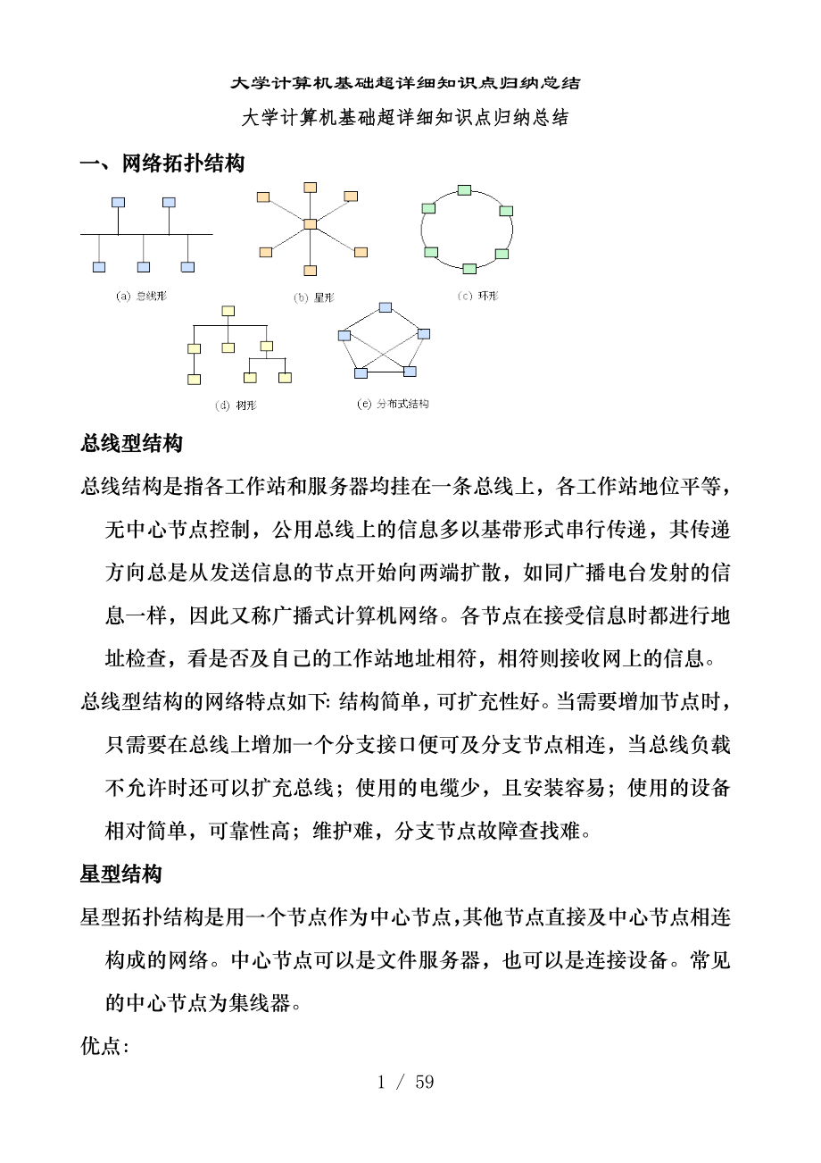 大学计算机基础超详细知识点归纳总结.docx_第1页