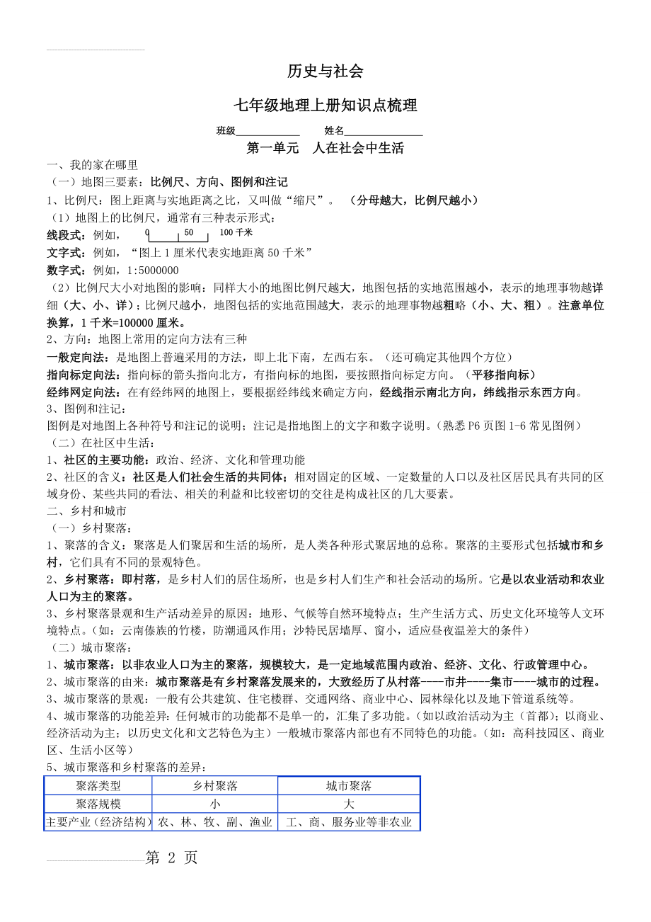 《历史与社会》七年级上册知识点汇总(14页).doc_第2页