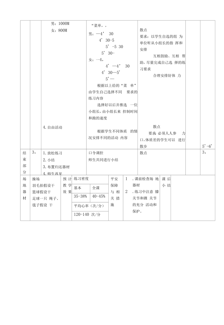 水平四（初一）体育《耐力跑》教案.docx_第2页