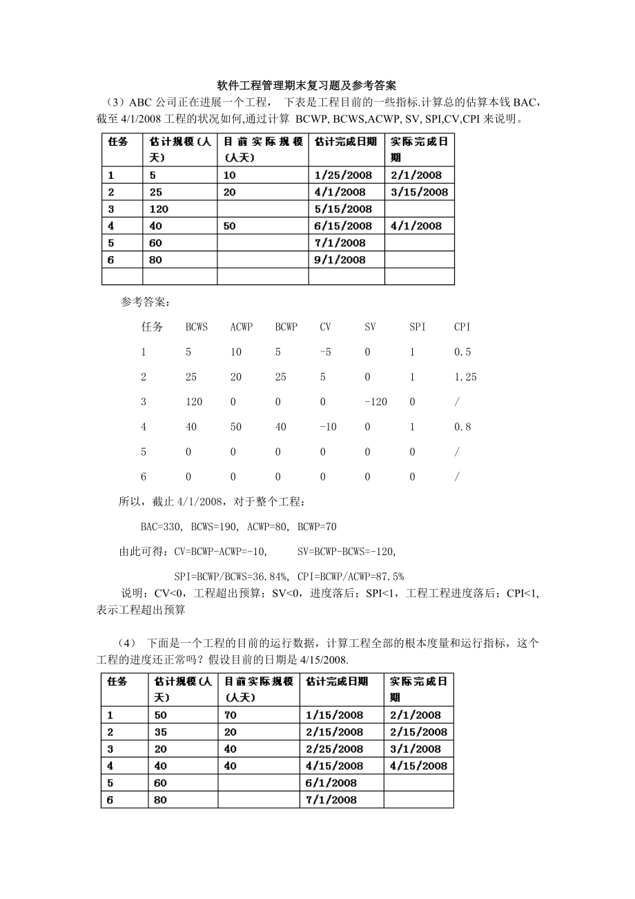 软件项目管理期末复习题及参考答案.docx_第1页