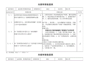 优质审核检查表.doc