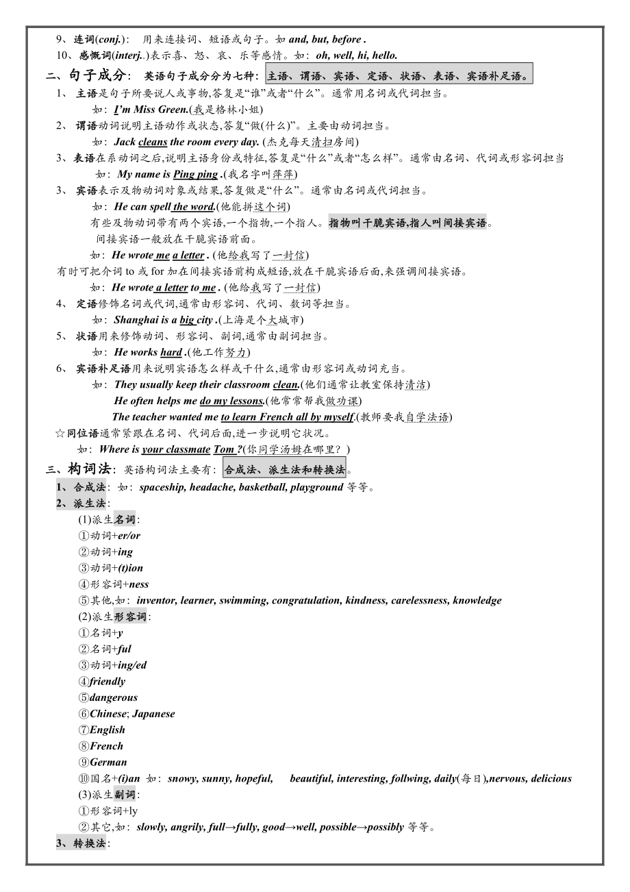 最新初中英语语法讲义精编版.docx_第2页