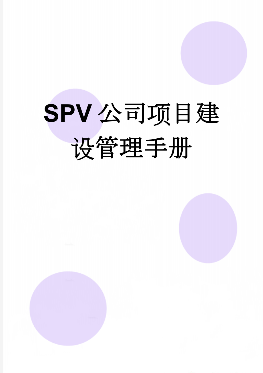 SPV公司项目建设管理手册(21页).doc_第1页