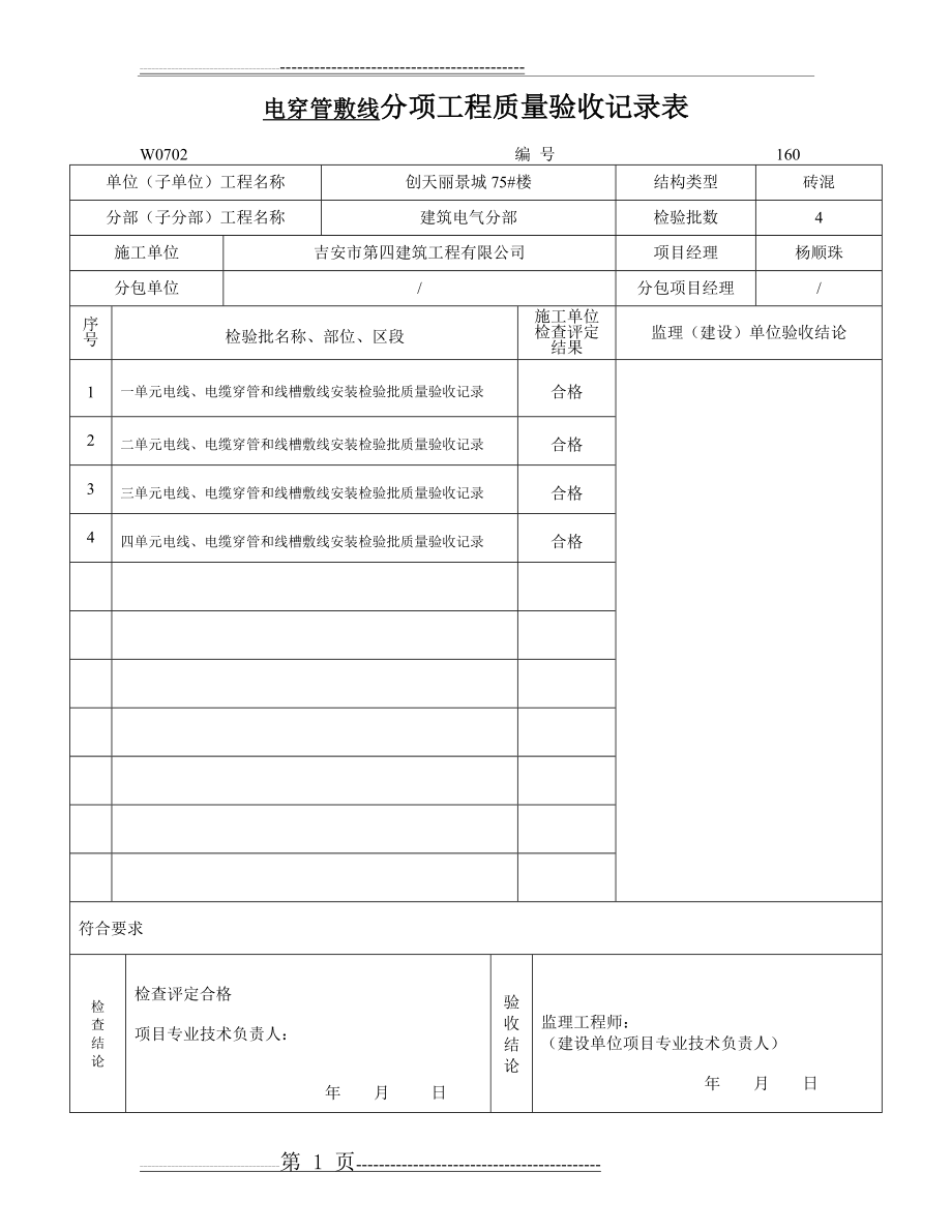 分项工程质量验收记录表(21页).doc_第1页