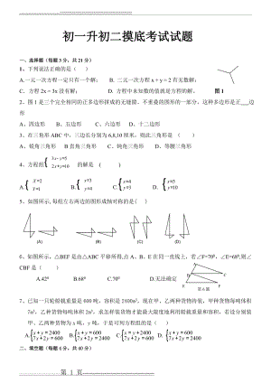 初一升初二数学测试题(4页).doc