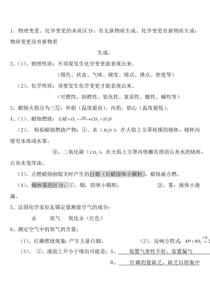 人教版九年级化学上册基础知识总结.docx