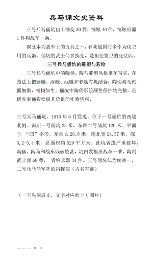 兵马俑资料-兵马俑详细介绍和资料(11页).doc