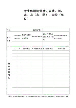 考生体温测量登记表.docx