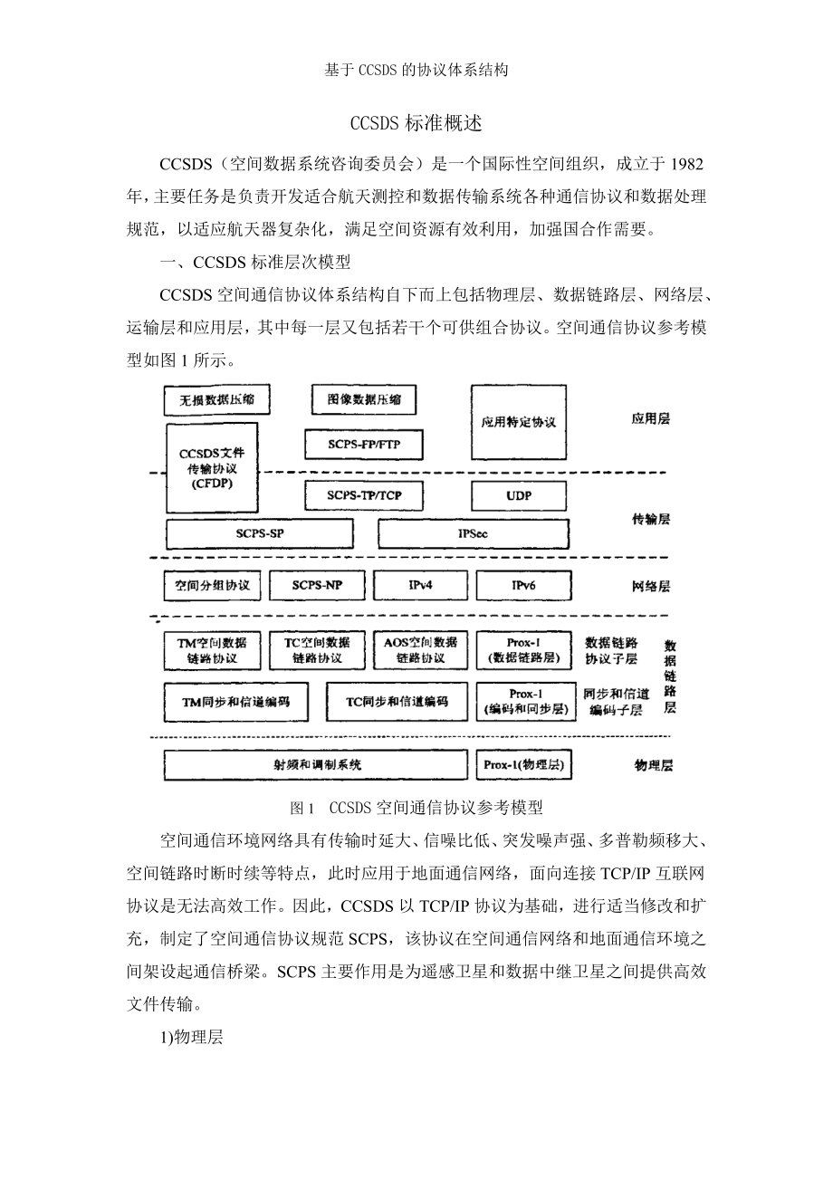 基于CCSDS的协议体系结构.doc_第1页