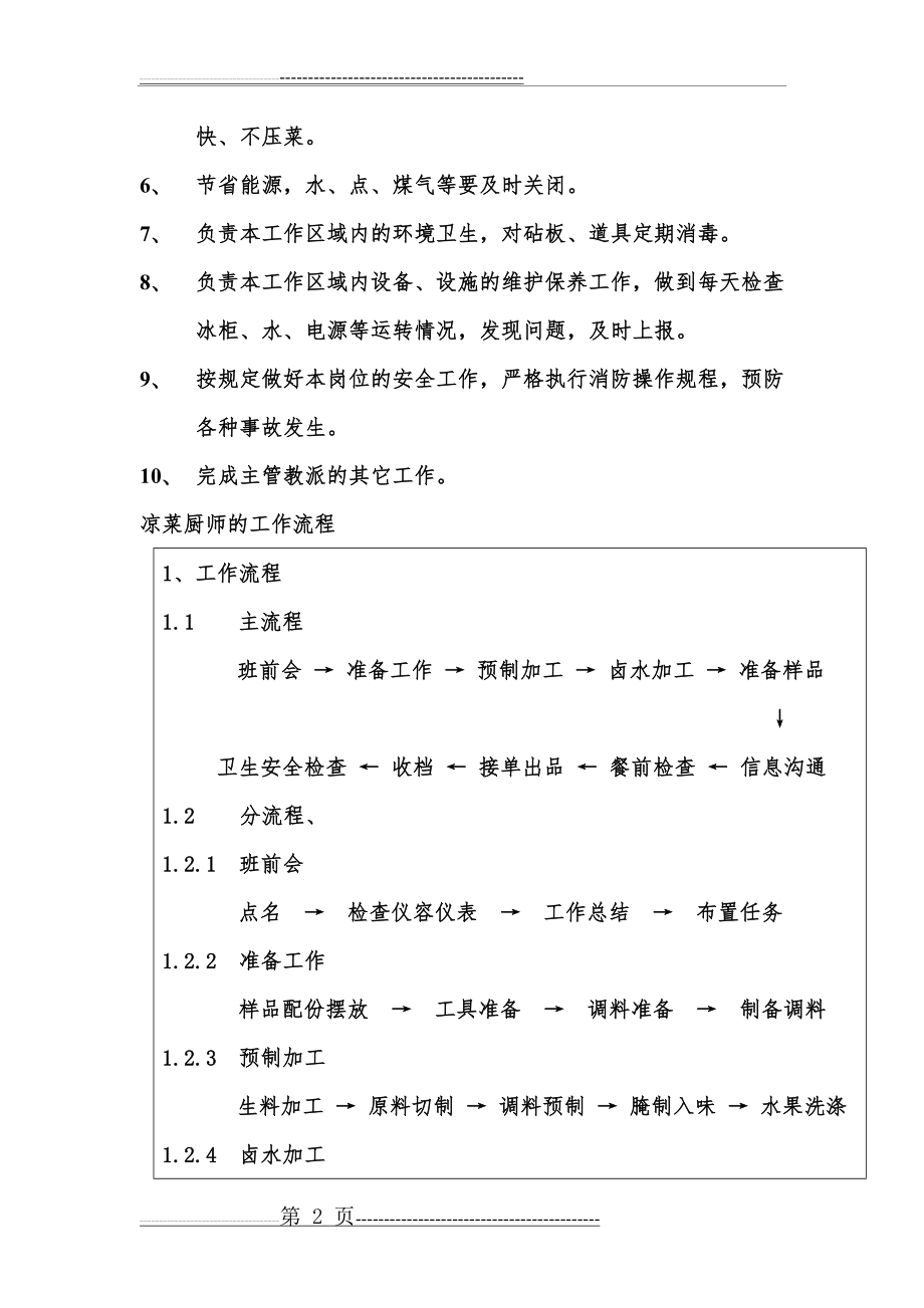 凉菜厨师工作流程及岗位职责(16页).doc_第2页