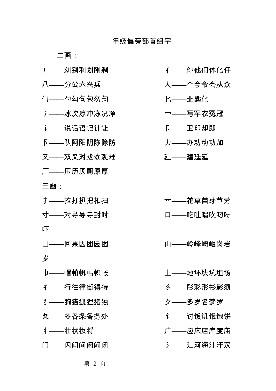 一年级偏旁部首组字(4页).doc_第2页