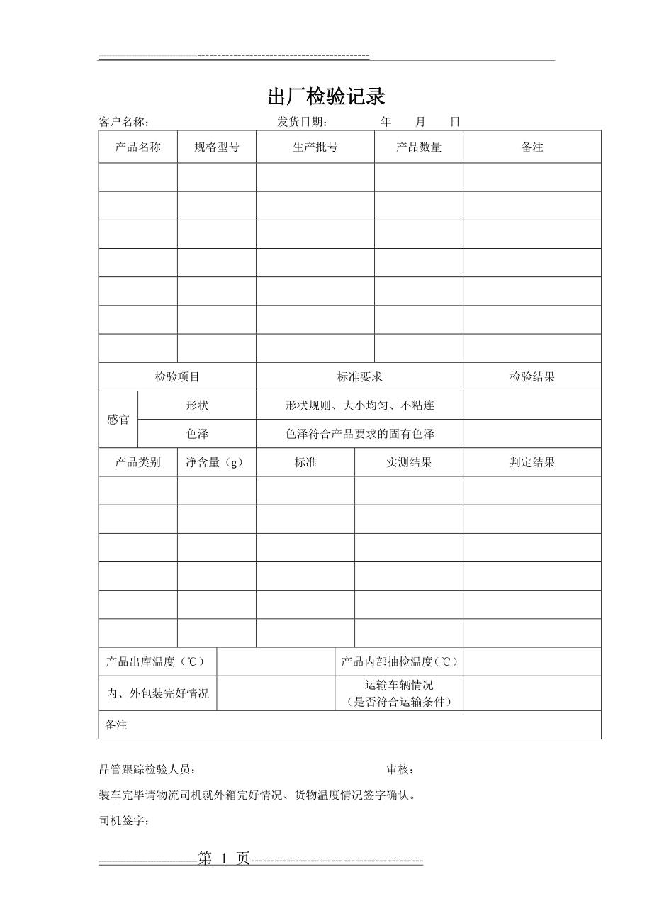 出厂检验记录28567(1页).doc_第1页