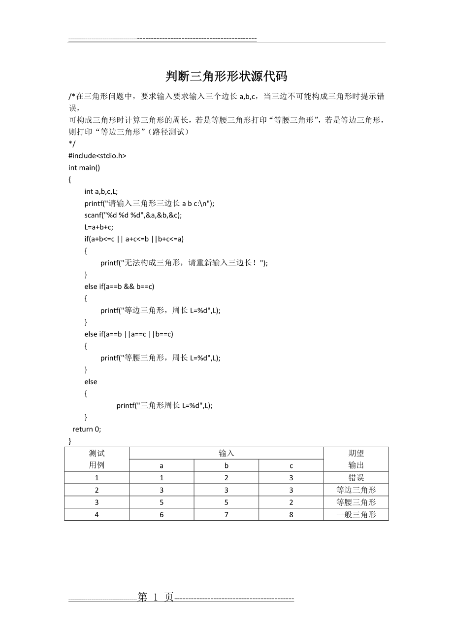 判断三角形形状源代码(3页).doc_第1页