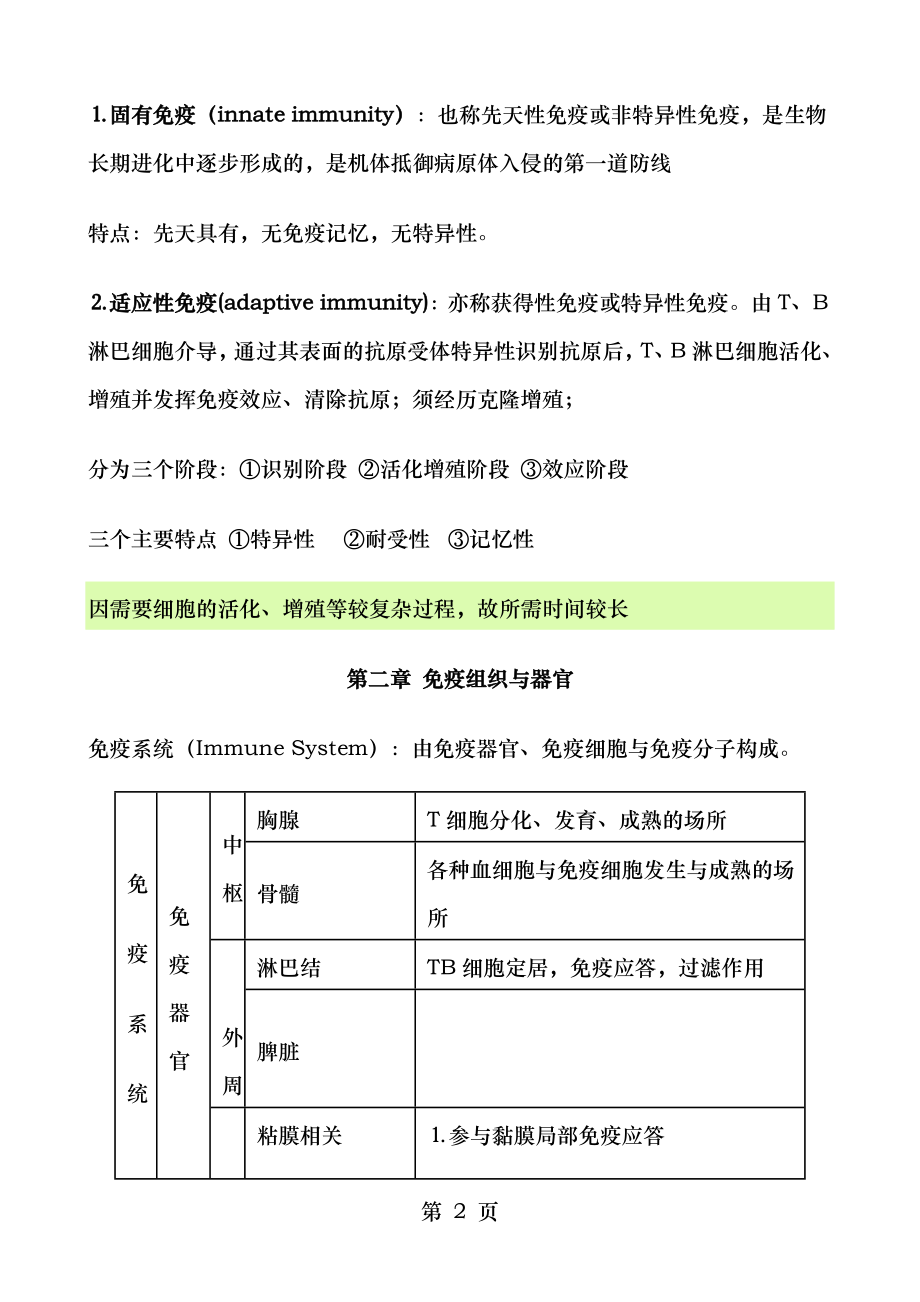 医学免疫学重点知识总结1.docx_第2页