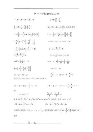 初一数学计算题专项练习(19页).doc