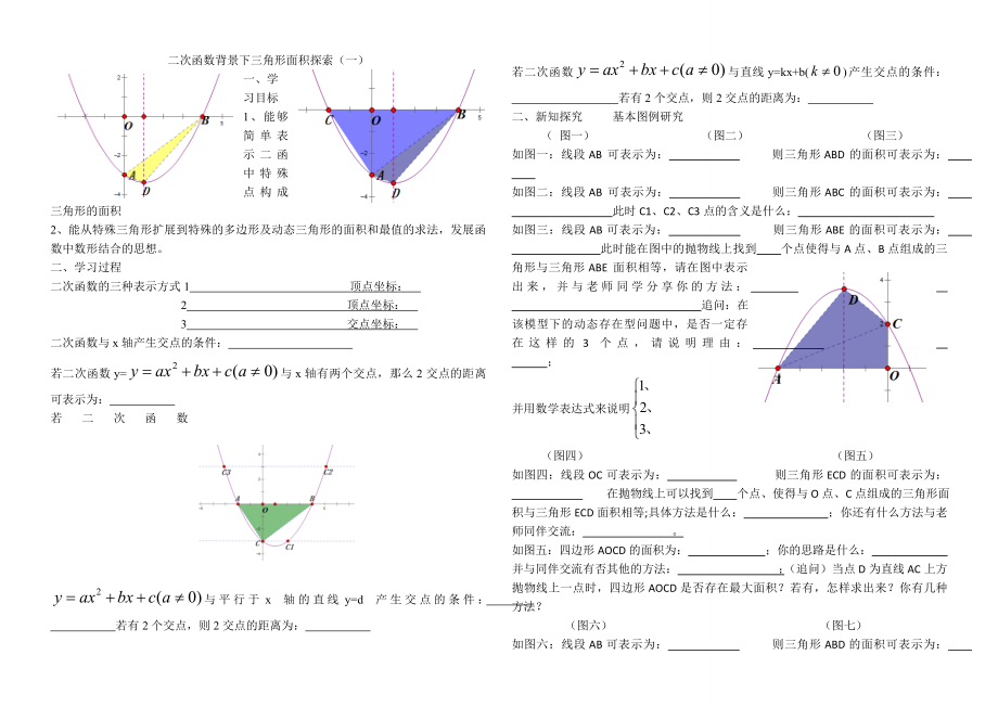 二次函数背景下三角形面积探索.docx_第1页