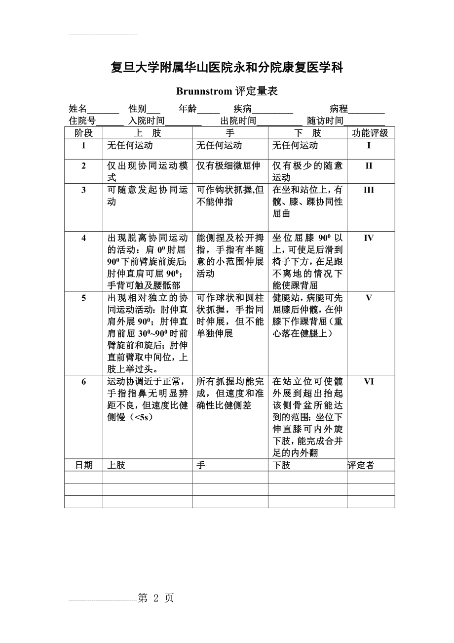 Brunnstrom评定量表(2页).doc_第2页