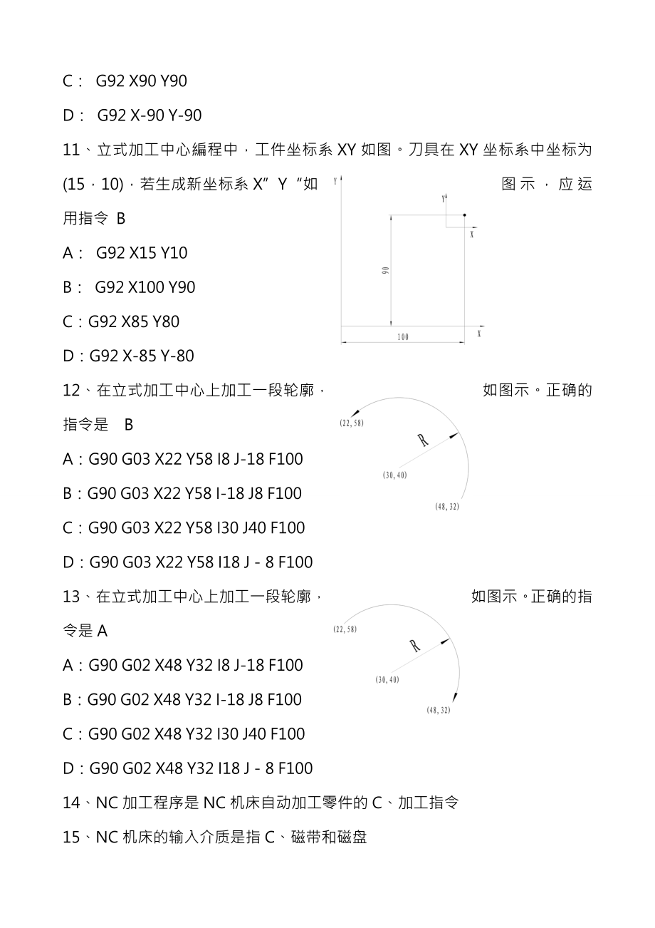 数控加工技术题库选择有复习资料.docx_第2页