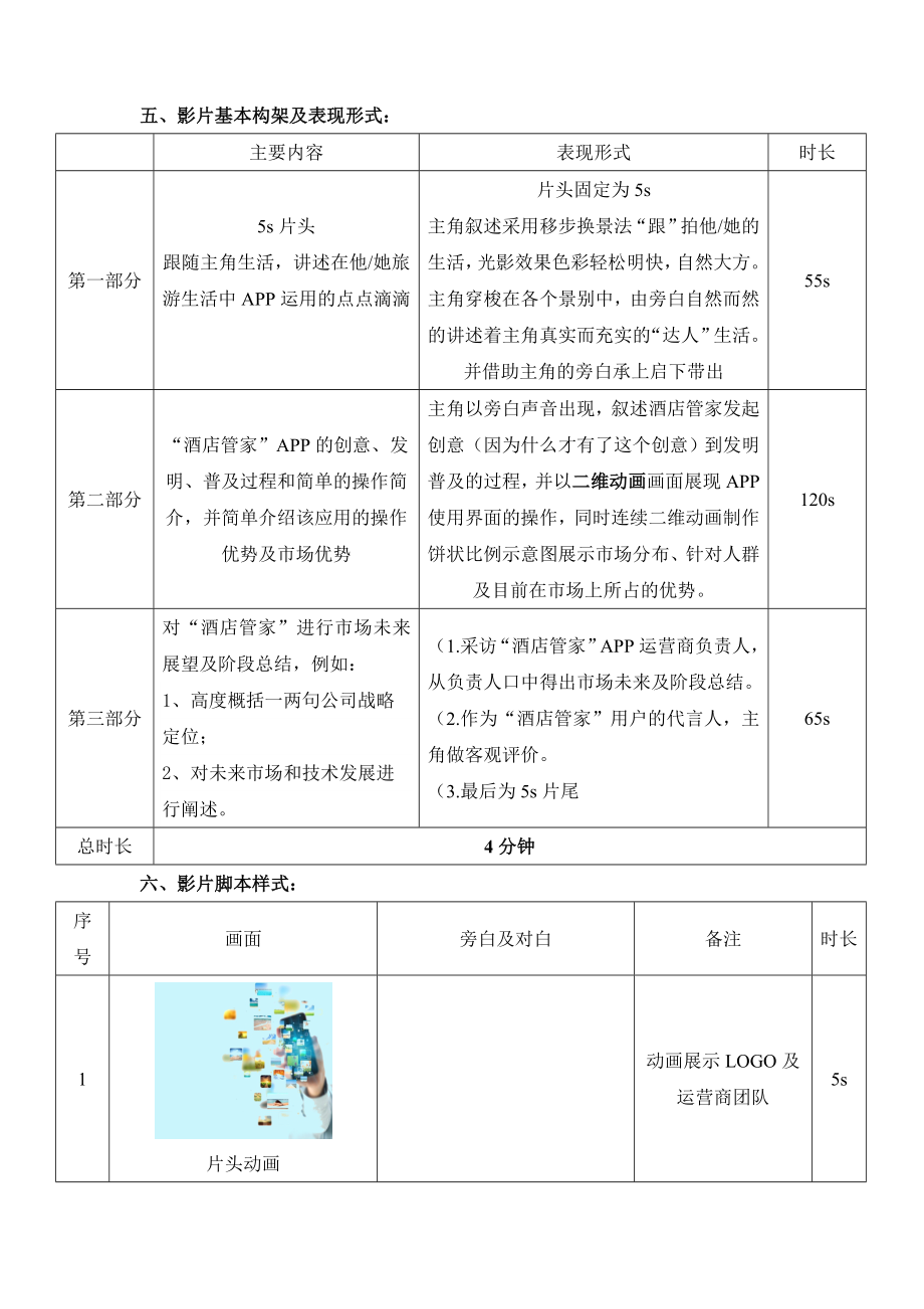 酒店管家——手机APP企业宣传片策划案.doc_第2页