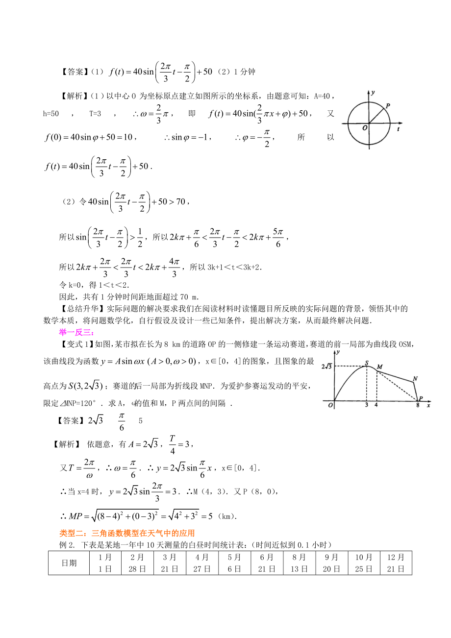 高中数学三角函数模型的简单应用提高知识讲解新人教A版必修1.docx_第2页