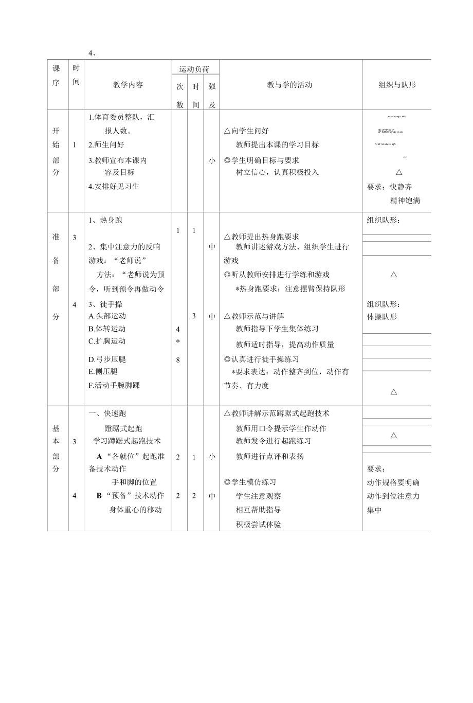 水平四（七年级）体育《蹲踞式起跑》教案.docx_第2页