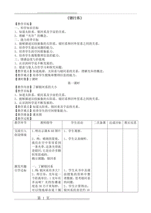 六年级科学下册《银河系》教学设计(4页).doc