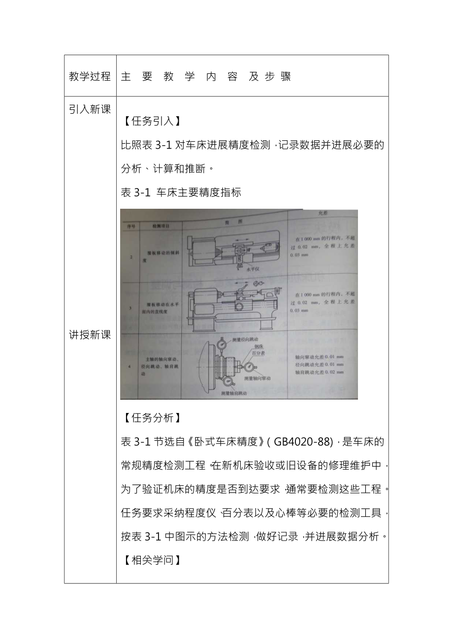 机床机械零部件检测维修与调整教案四.docx_第2页