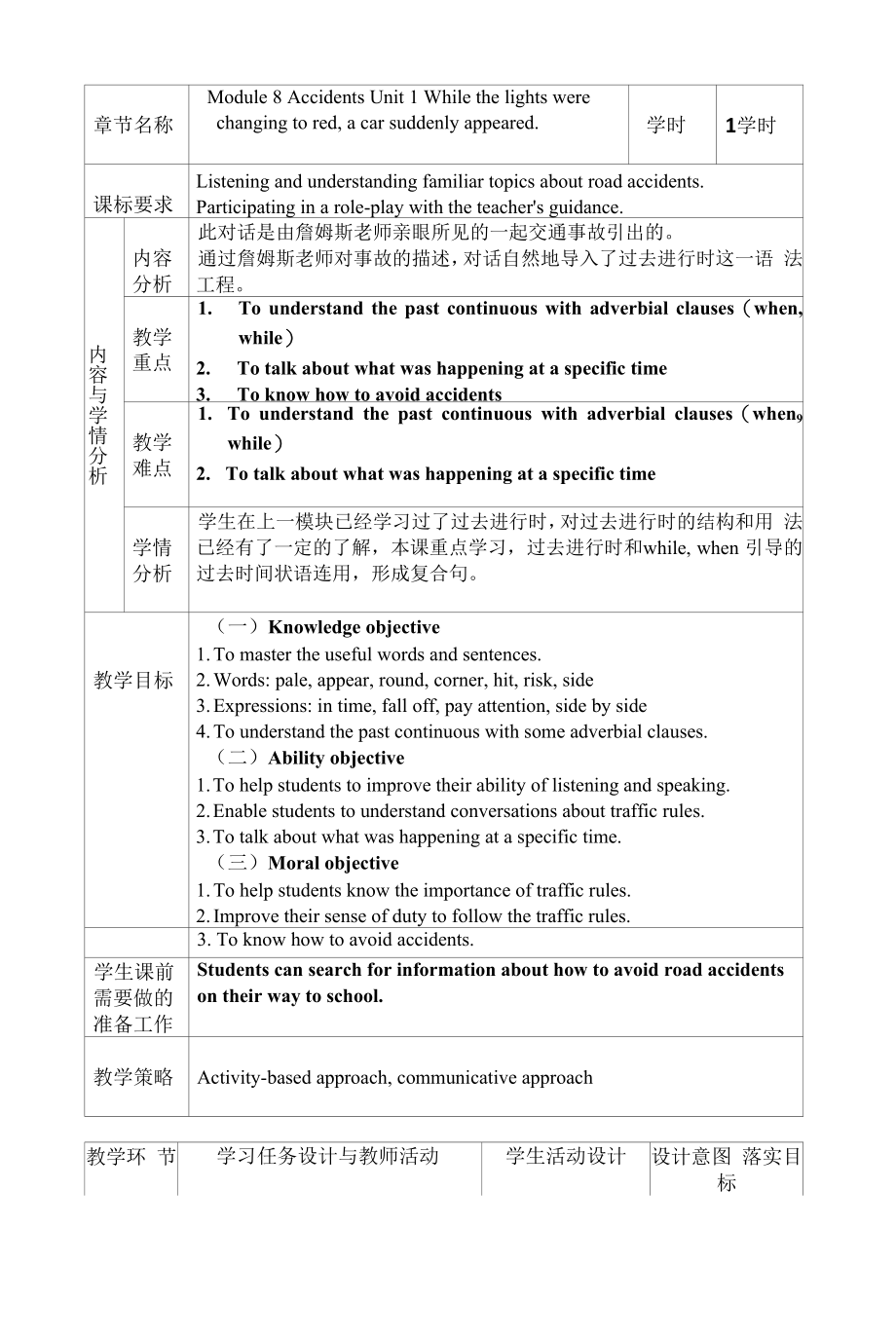 While-the-lights-were-changing-to-red-a-car-教案教学设计.docx_第2页