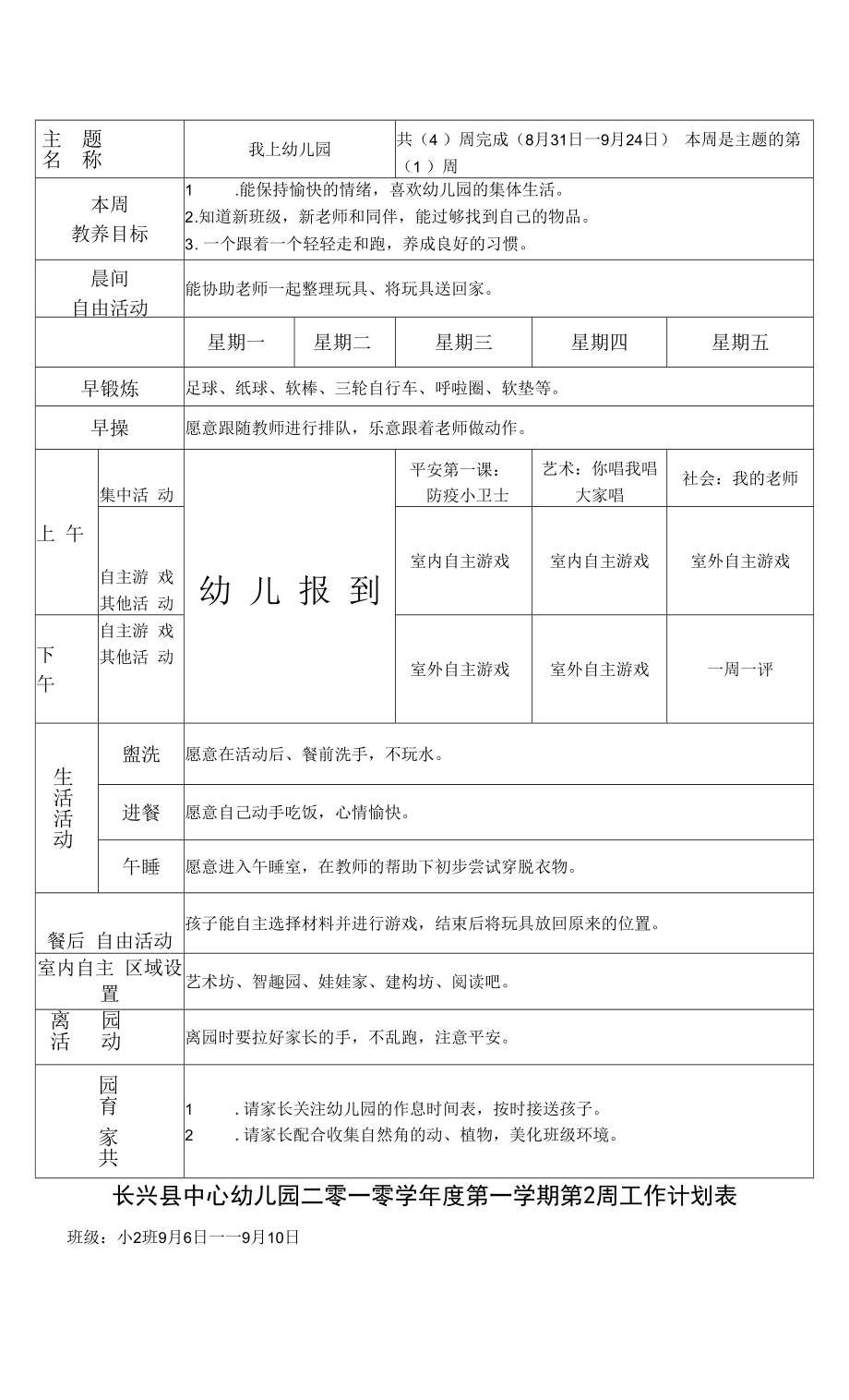 幼儿园：我上幼儿园周计划.docx_第2页