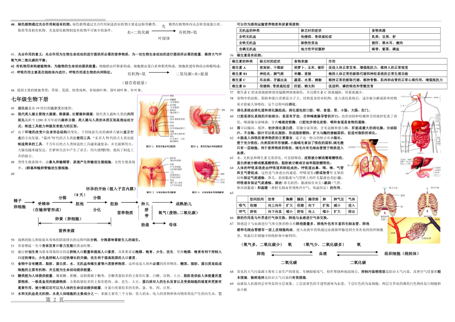 初中生物总复习资料{超全}新人教版(8页).doc_第2页