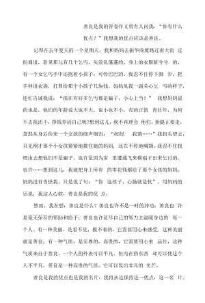 善良是我的答卷作文.docx