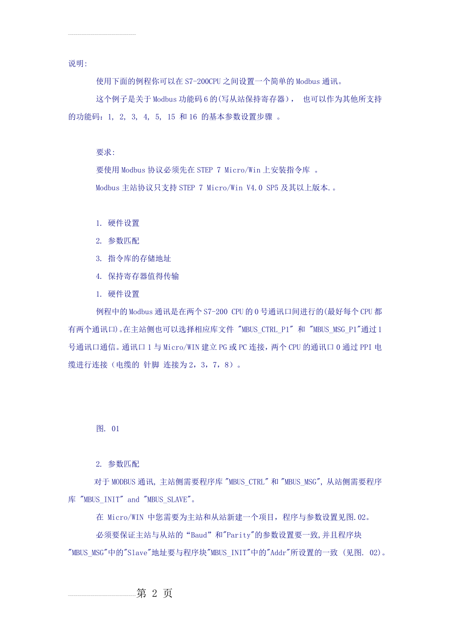 S7-200实现Modbus通信范例(绝对精华)!!(6页).doc_第2页