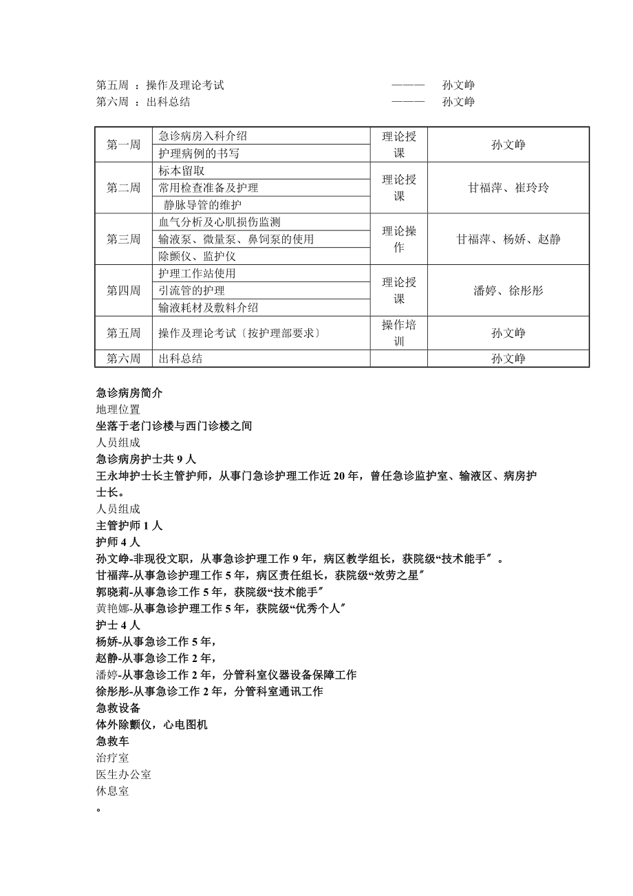 急诊病房实习护士带教计划.docx_第2页