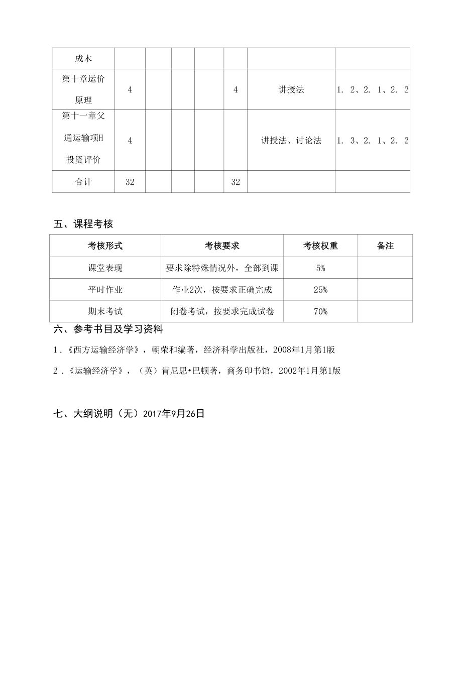 《运输经济学》课程教学大纲（本科）.docx_第2页