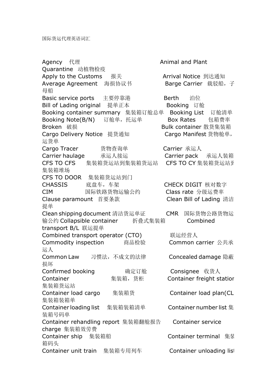 国际货运代理英语词汇.doc_第1页