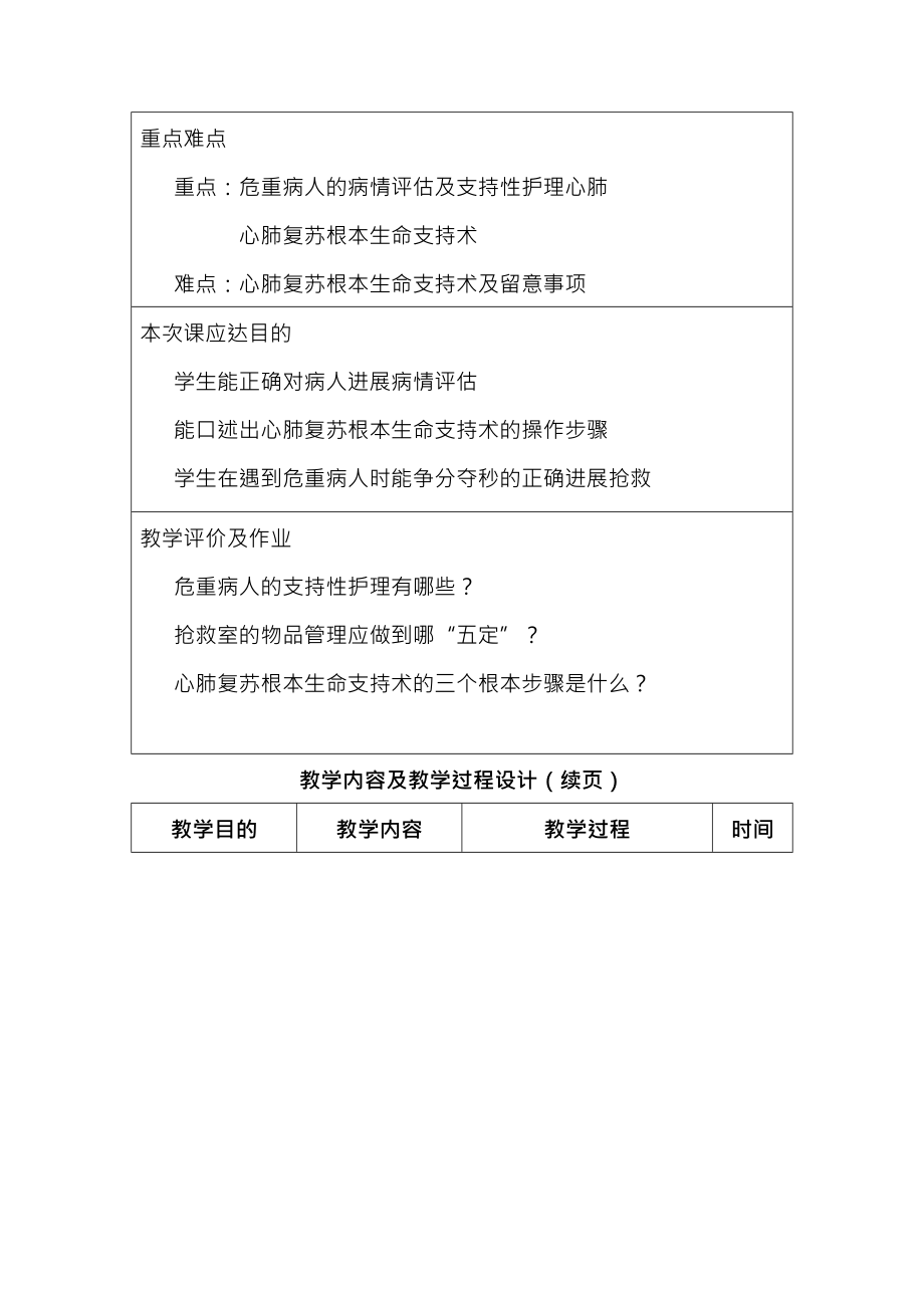 护理知识危重病人护理及抢救技术教案.docx_第2页