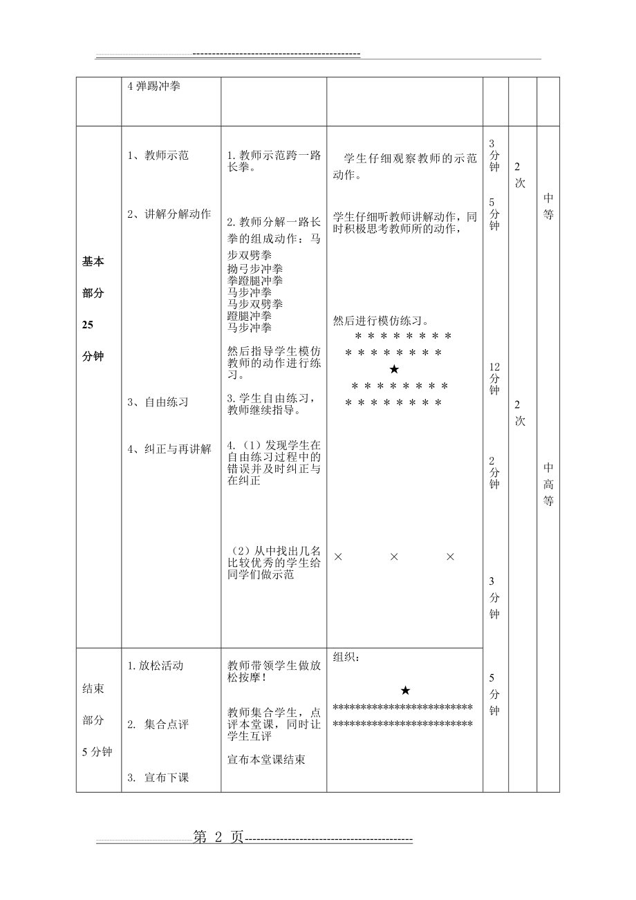 初中体育武术教案(3页).doc_第2页