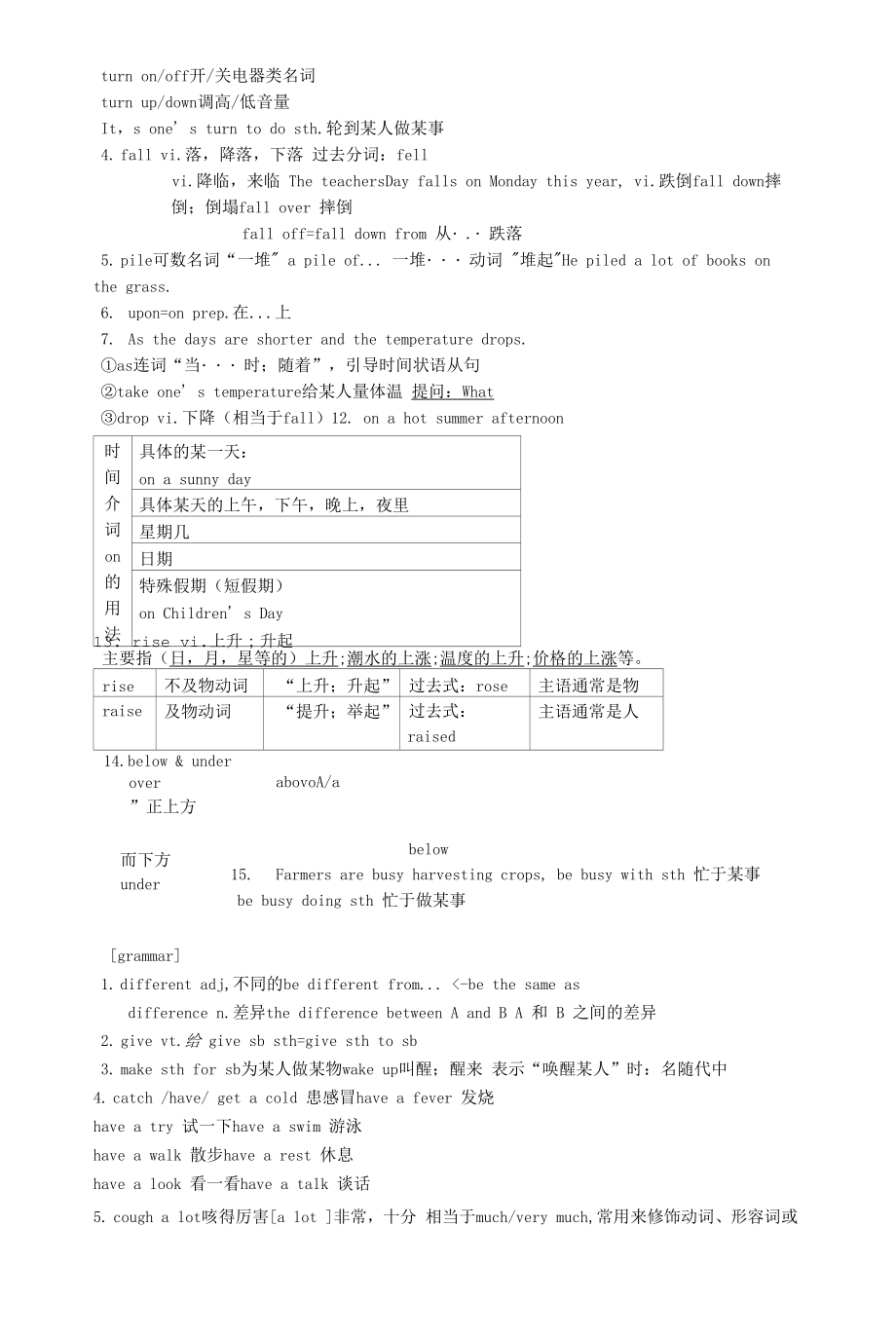 八年级英语上册Unit7Seasons重要知识点新版牛津版.docx_第2页