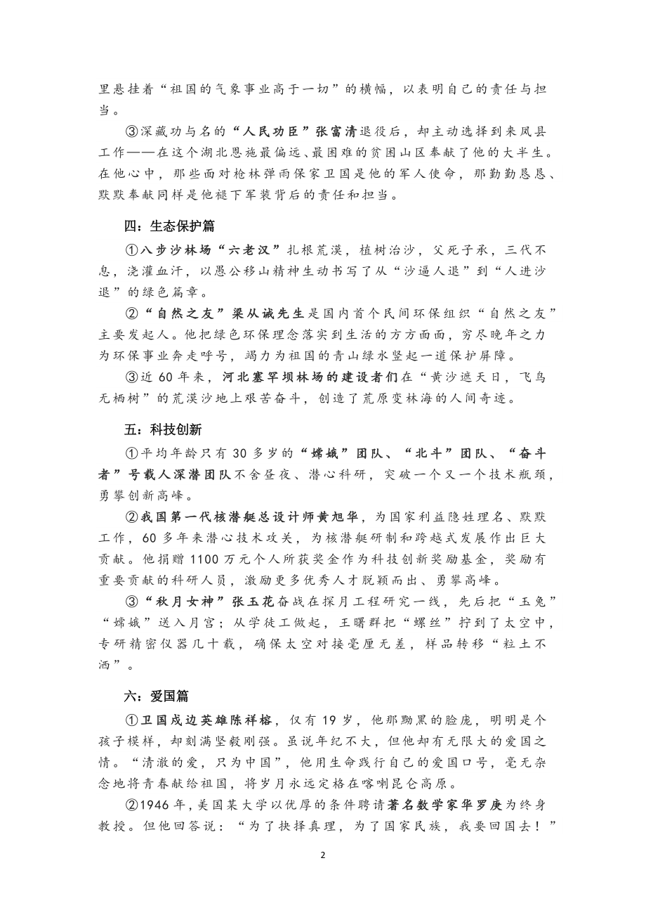 【精编素材】高中语文热门作文主题素材锦集.docx_第2页