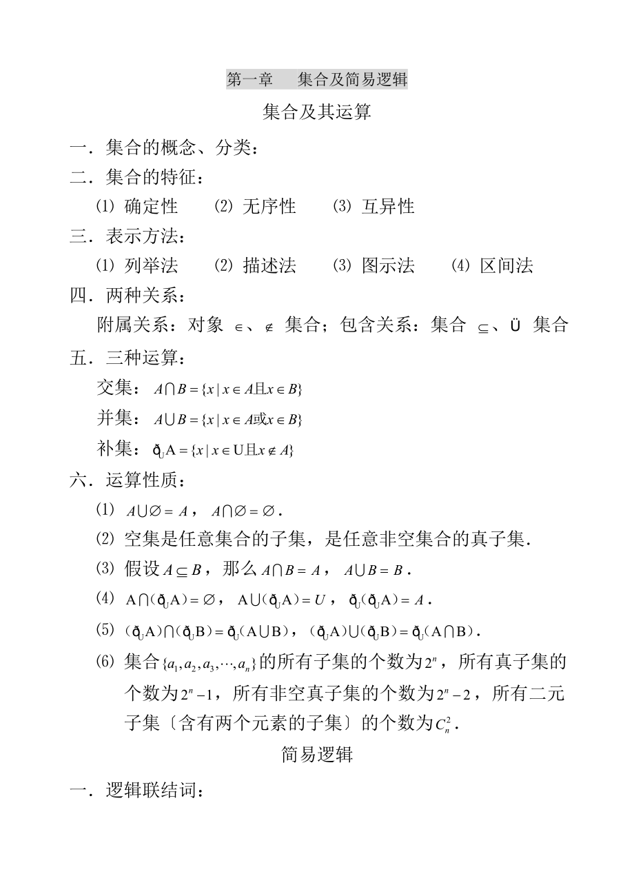 高中数学总复习提纲.docx_第1页