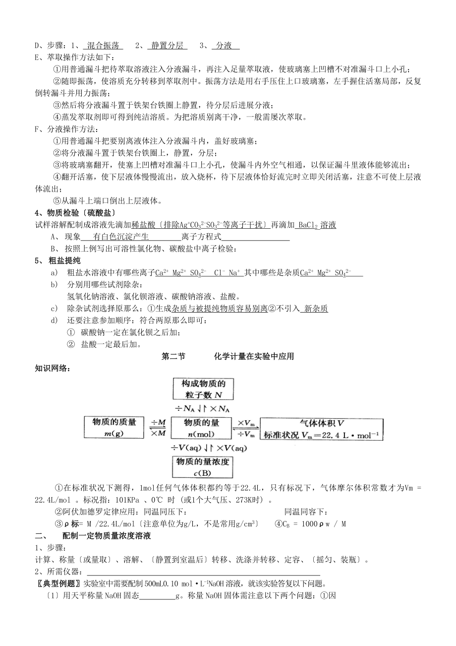 人教版高中化学必修复习提纲及典型例题.doc_第2页